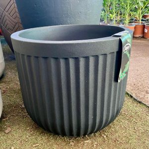 MACETA REDONDA FLUTE PLOMO JAPI